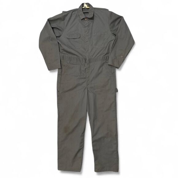 Vintage Big Mac Coveralls Men’s Sz. 44-L Dark Made In USA Mechanic Workwear - Picture 1 of 12